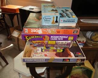 Vintage puzzles and games