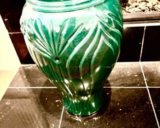 Large green Anchor Hocking vase