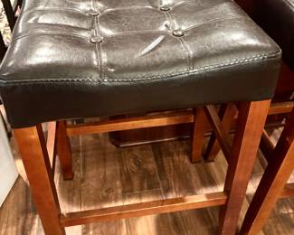 Pair tufted bar stools