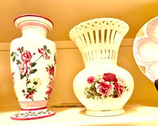 Laura Ahley and Baum Bros. Rose vases