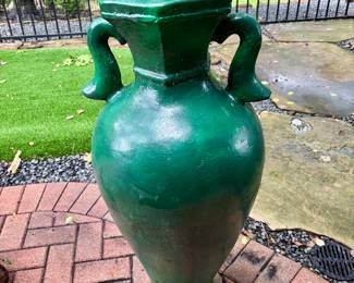Large green urn