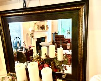 Black framed mirror