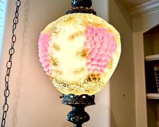 Antique hanging swag lamp