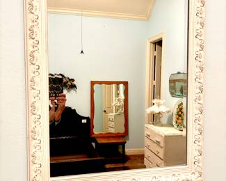 Vintage white mirror