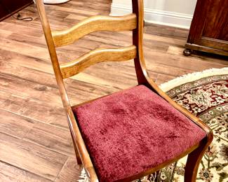 Pair antique armless chairs