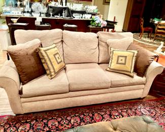 La-Z-Boy beige fabric sofa