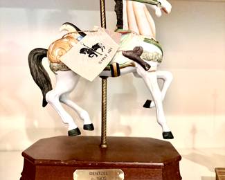 Vintage carousel horse music boxes