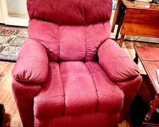 Lazy Boy burgundy rocker/recliner