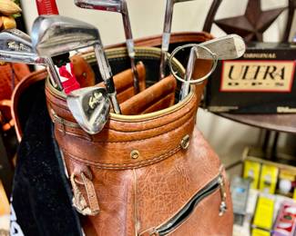 Golf clubs and bag