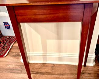 Narrow wood table