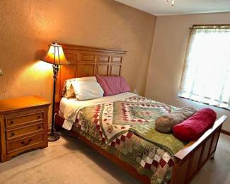 Queen bedroom suite! (Bed, dresser, mirror, chest, night stand, mattress and box spring!)