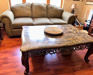 Granite top coffee table set with two end tables!