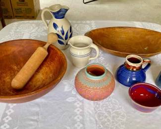 035-LR: Wooden Bowls & Pottery