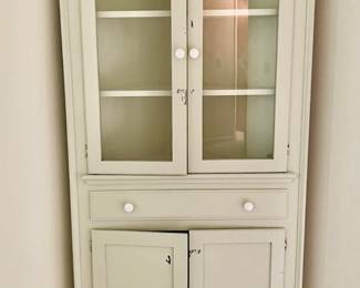 067-BR2: Vintage Corner Cupboard