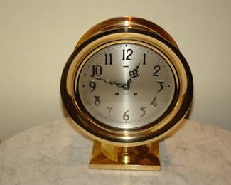 Brass ships clock