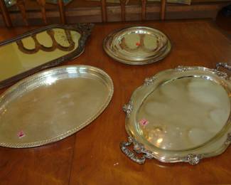 Sterling plate serving platters