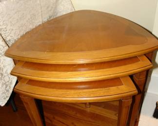 Triangular nesting tables from the '70's