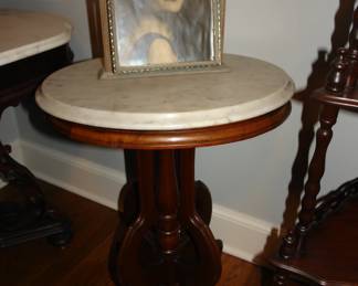 Marble top Eastlake period side table