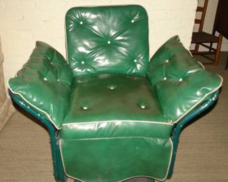 Classic glider chair with vinyl cushions