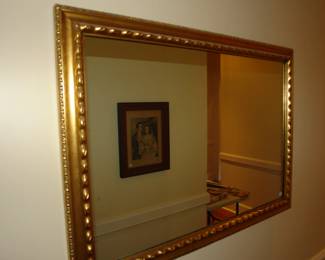 Gold guilt framed mirror