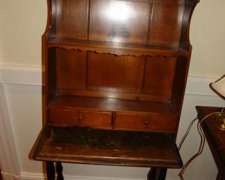 Vintage wall shelf on a table