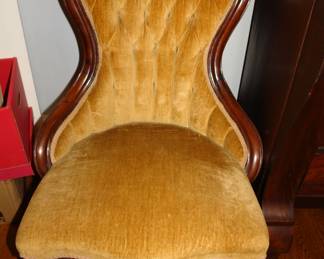Victorian velvet polar chair
