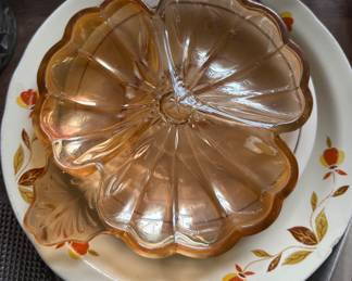 Vintage Carnival Glass Dish