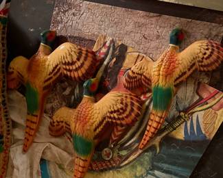 1970s era flying pheasant wall hangings
