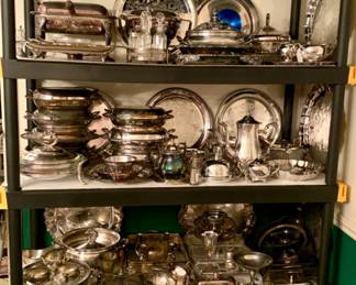 A lot of silver plate and some sterling.