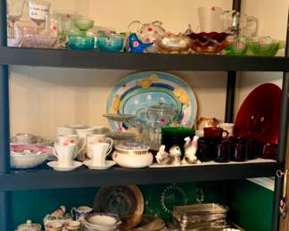 China, Colorful Glass, Silver Plate