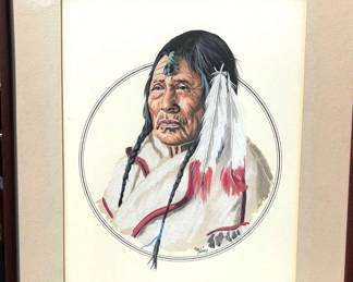 Tom Mckinney Original Artwork Indian Chief.