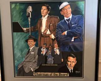 Tom Mckinney Origina Artwork Featuring Frank Sinatra, Chairman Of The Board