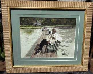 Tom McKinney Original Artwork Man By Water