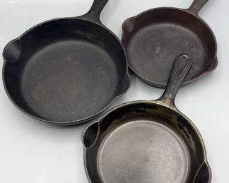005 Griswold Cast Iron Skillets #3 #4 #5