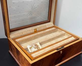 Wood And Crystal Jewel Box Made In Italy
