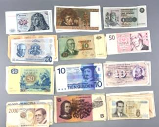 Foreign Paper Money and Bank Notes 12 Countries