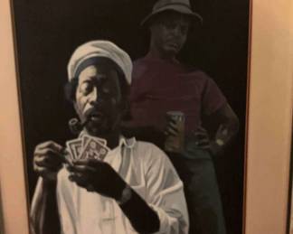 Tom Mckinney Original Artwork Featuring Men Playing Cards