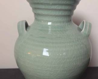 Simon Pearce Celadon Crackle Vase
