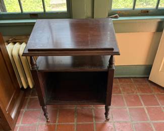 Antique hardwood lectern table