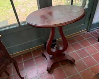 Antique small hardwood table.