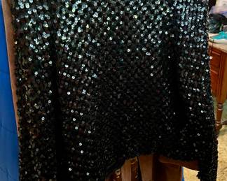 Black Sequined Shawl