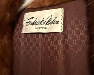 Frederick & Nelson Mink Full Length Fur Coat
