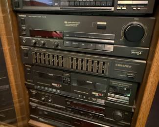 Technics AM/FM Stereo Tuner Quartz Synthesizer – ST-S98, Technics Stereo Integrated Amplifier – SU-V98, Technics Stereo Graphic Equalizer – SH-8017, Technics Double Cassette Deck, Technics Surround Sound Processor