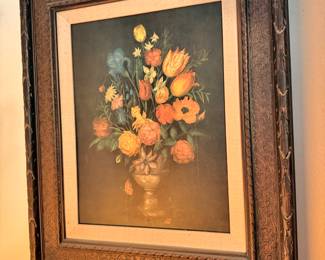 Framed Floral Bouquet Still Life Print