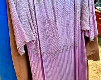 Lilac Purple Dress with Silver Beading
