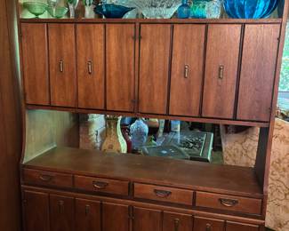Broyhill Mid Century Walnut Bookcase Room Divider
