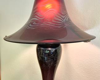 Blown Art Glass Table Lamp
