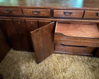 Broyhill Mid Century Walnut Bookcase Room Divider