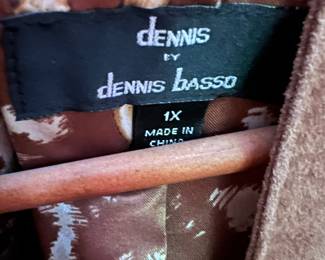 Dennis by Dennis Basso Brown Suede Leather Jacket – Size 1X