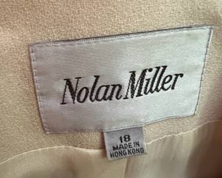 1980s Nolan Miller Beaded Cream Blazer Jacket – Size 18